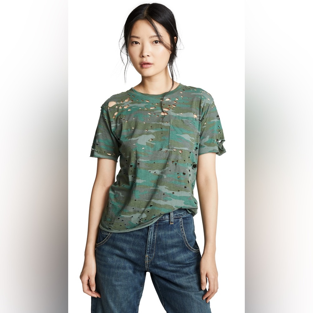 NSF Anderson Crew Tee in Sulphur Stone Camo Size XS